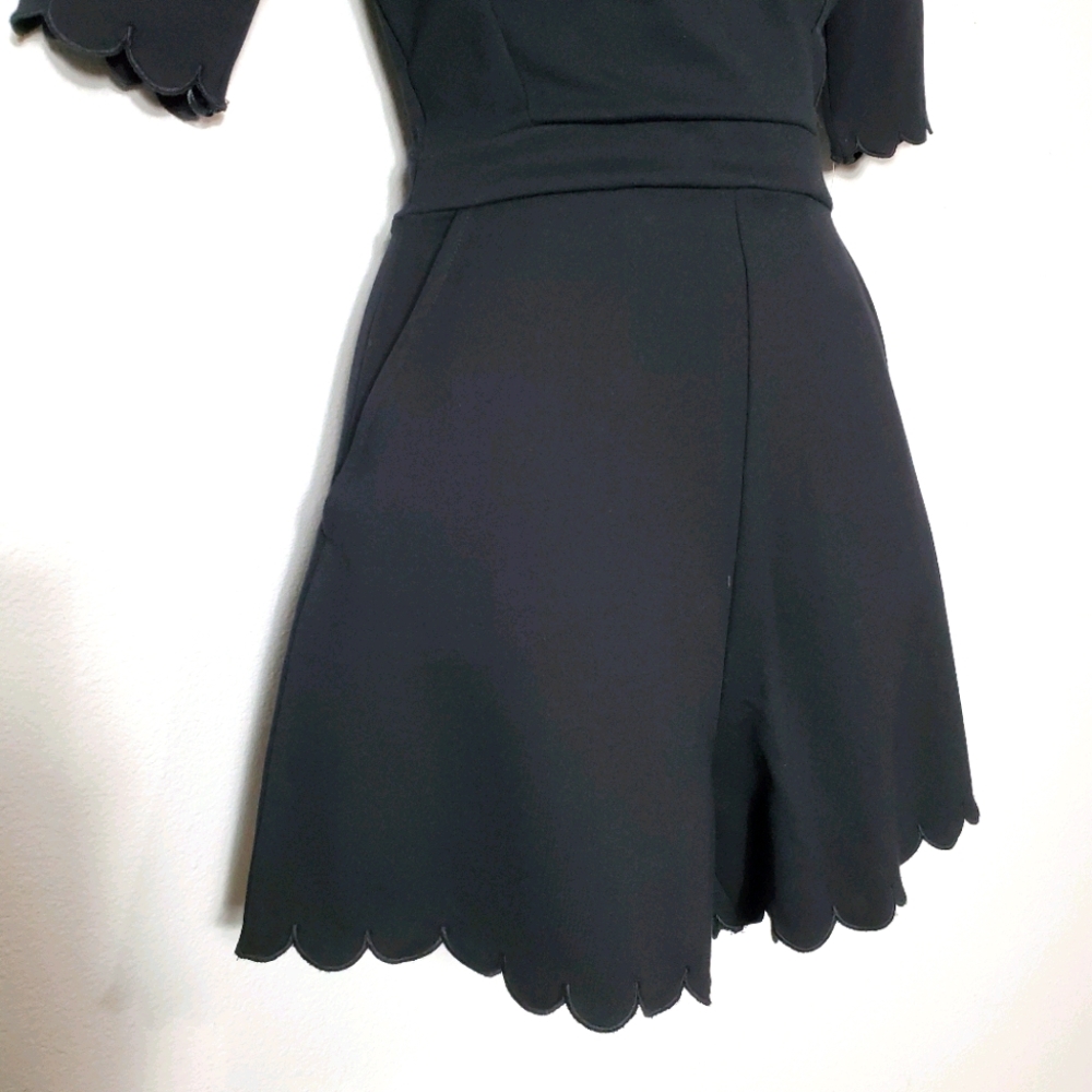 French Connection Beau Scallop-Trim Romper - US 4 - Picture 9 of 11